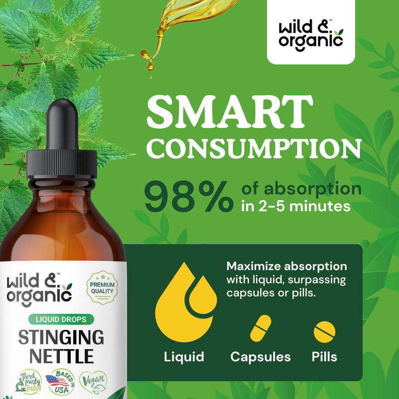 [Australia] - Stinging Nettle Root Tincture - Urinary Tract Support w/Organic Stinging Nettle Root - Vegan Stinging Nettle Root Extract for Antioxidant Support - Natural Stinging Nettle Alcohol Free Drops - 4 oz 4 Fl Oz (Pack of 1) 