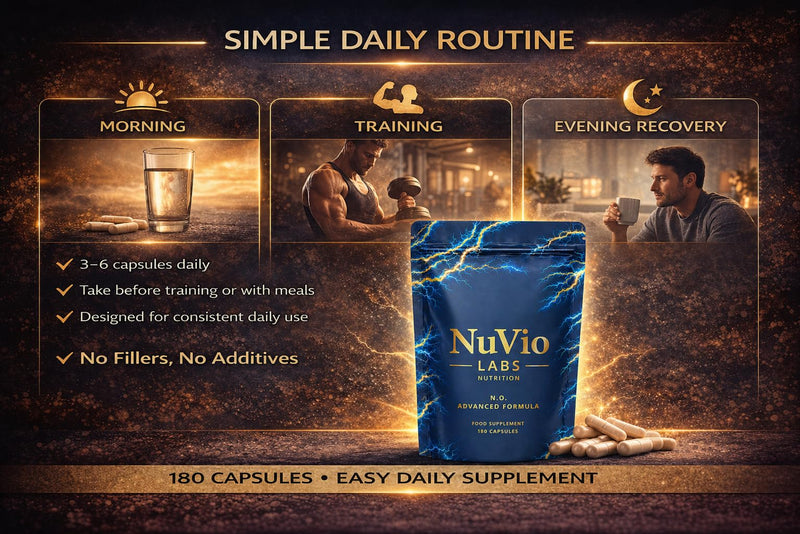 7665mg | N.O Advanced Formula | 180Caps | Supports Blood Flow, Energy, Recovery & Gym Pump | L-Arginine & L-Citrulline | Nitric Oxide Supplements for Men | 30 Day Supply