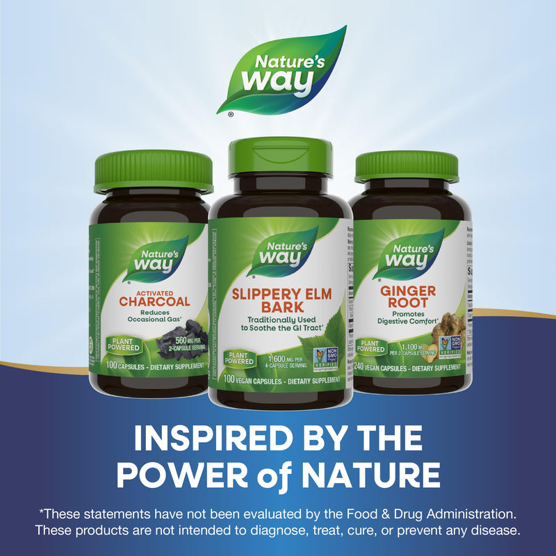 [Australia] - Nature's Way Slippery Elm Bark, Traditional Support to Soothe the GI Tract*, Vegan, 100 Capsules (Packaging May Vary) 