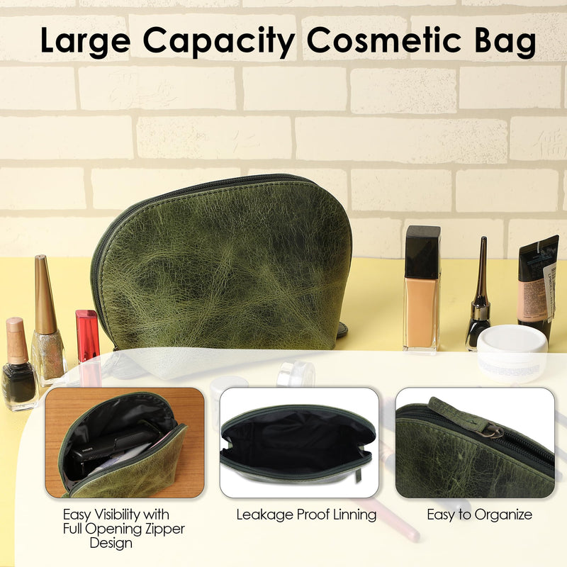 Gift for him and her, Gift for men and women, Christmas and New Year Gift, Leather Cosmetic Cases and Leather Toiletry Bag