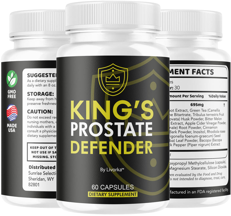 (2 Pack) Kings Prostate Defender Capsules - Official Kings ProstateDefender Pills Advanced Supplement Support, All Natural Formula for Overall Health & Wellness Reviews, 120 Capsules for 2 Months
