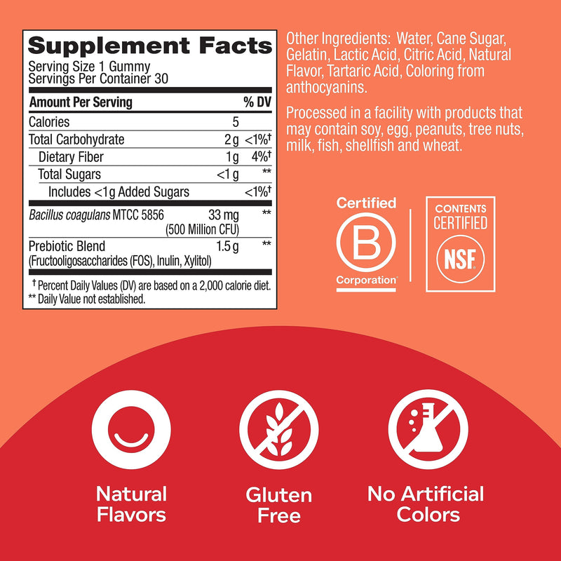 OLLY Ultra Women's Multi Softgels & Probiotic + Prebiotic Gummy, Digestive Support and Gut Health, 500 Million CFUs, Fiber, Adult Chewable Supplement for Men and Women, Peach, 30 Day Supply - 30 Count