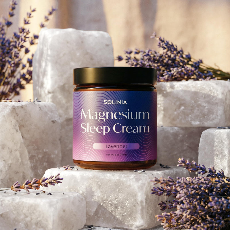 Magnesium Sleep Cream, USA-Made Topical Magnesium Lotion for Sleep | Clean-Ingredient Lavender Lotion for Feet, Nighttime Mag Oil Body Butter, Foot Cream, Relaxing Rub for Muscles, 4oz