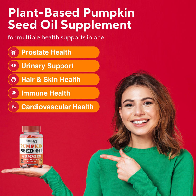 [Australia] - Sugar-Free Pumpkin Seed Oil Gummies ‚Äì 4000mg Extra Strength ‚Äì Hair Growth, Skin, Prostate & Bladder Support ‚Äì Vegan, Non-GMO, Delicious Orange Flavor ‚Äì 60 Gummies 