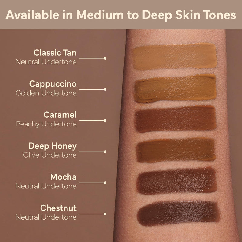 KISS NEW YORK Tinted Moisturizer with SPF 32 PA+++ (Deep Honey) 12 Hour Hydrating Sunscreen for Face, No White Cast for Dark Skin Tone, Natural Finish, Medium Coverage with Hyaluronic Acid, Vitamin E 1.01 Fl Oz Deep Honey