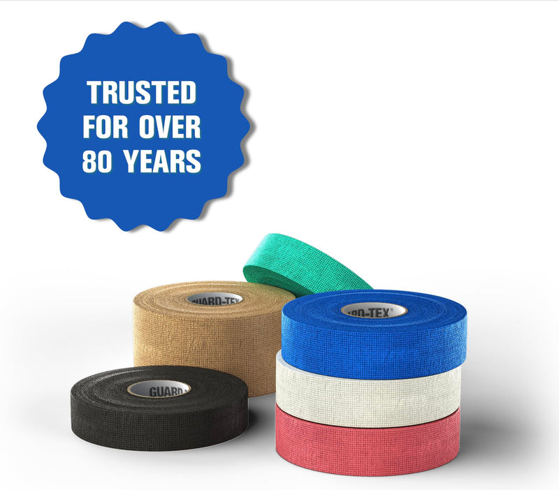 [Australia] - Guard-Tex® Green Finger Tape 1 inch - Self-Adhesive No Residue - 12 Rolls - 90ft Per Roll - 1080ft Total 