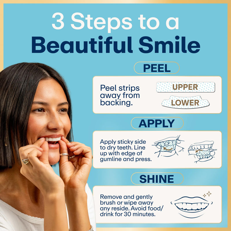 Lumineux Teeth Whitening Strips, Peroxide Free, 21 Treatments (3 Months) | Peroxide free, enamel safe, dentist formulated, clinically tested & proven, free from harsh ingredients, no sensitivity 3 Month Supply