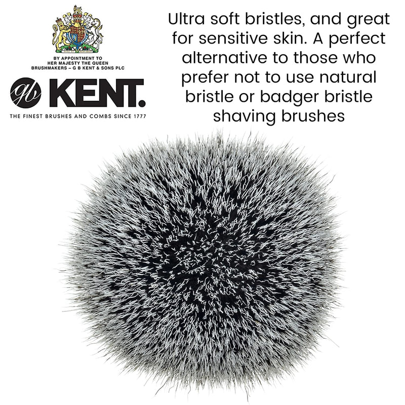 [Australia] - Kent Infinity Plus Shaving Brush with Ultra-Soft Silvertext Synthetic Badger Brush - Perfect Lather and Shaving Brush made for Shave Cream and Shaving Soap - Kent Luxury Shaving Since 1777 INF Plus 