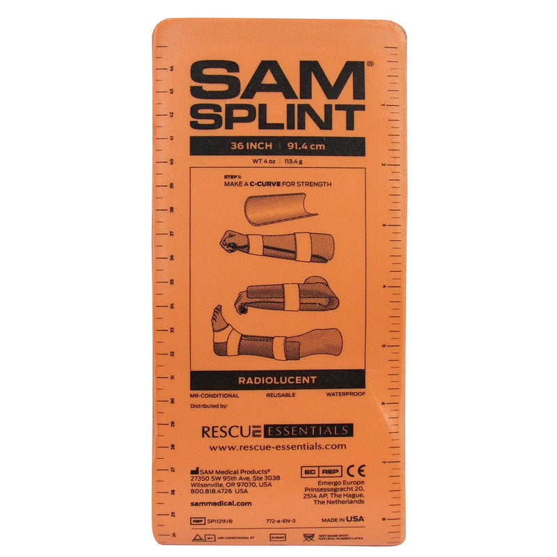 SAM® SPLINT COMBO PACK (2 ORANGE/BLUE 36" SPLINTS & 2 BLUE COHESIVE WRAP)
