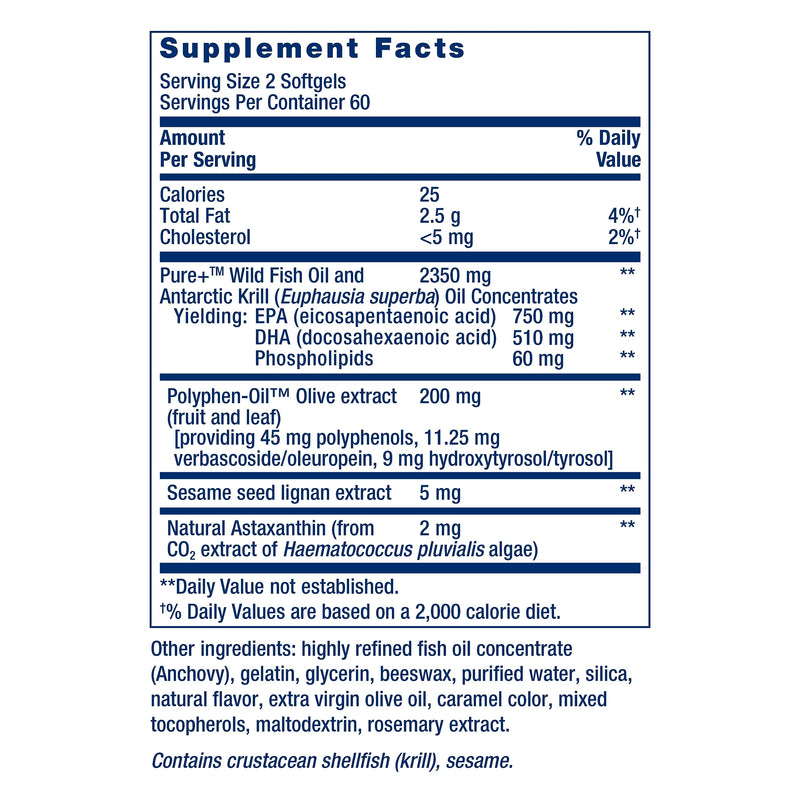 Life Extension Super Omega-3 Plus EPA/DHA Fish Oil, Sesame Lignans & Vitamin D3 125 mcg (5000 IU), Bone Health, Brain Performance