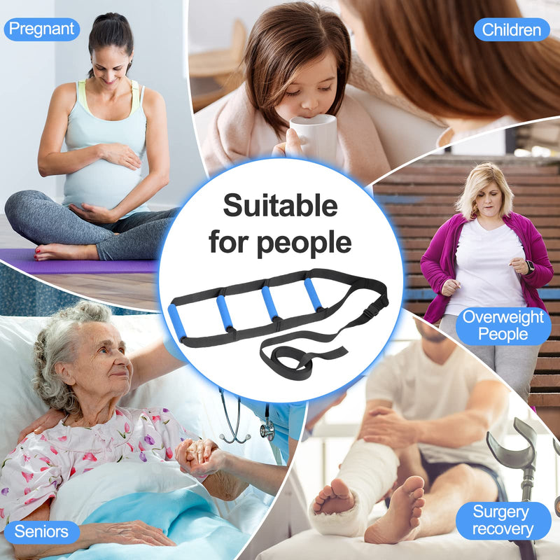[Australia] - Bed Ladder Assist,Pull up Helper and Sit up Helper 4 Handle Grips,Bed Rail Assistance Devices Adjustable Length Bed Lift for Most Beds Mobility Aid for Elderly, Handicapped,Injured (160 INCHES) 160 INCHES 