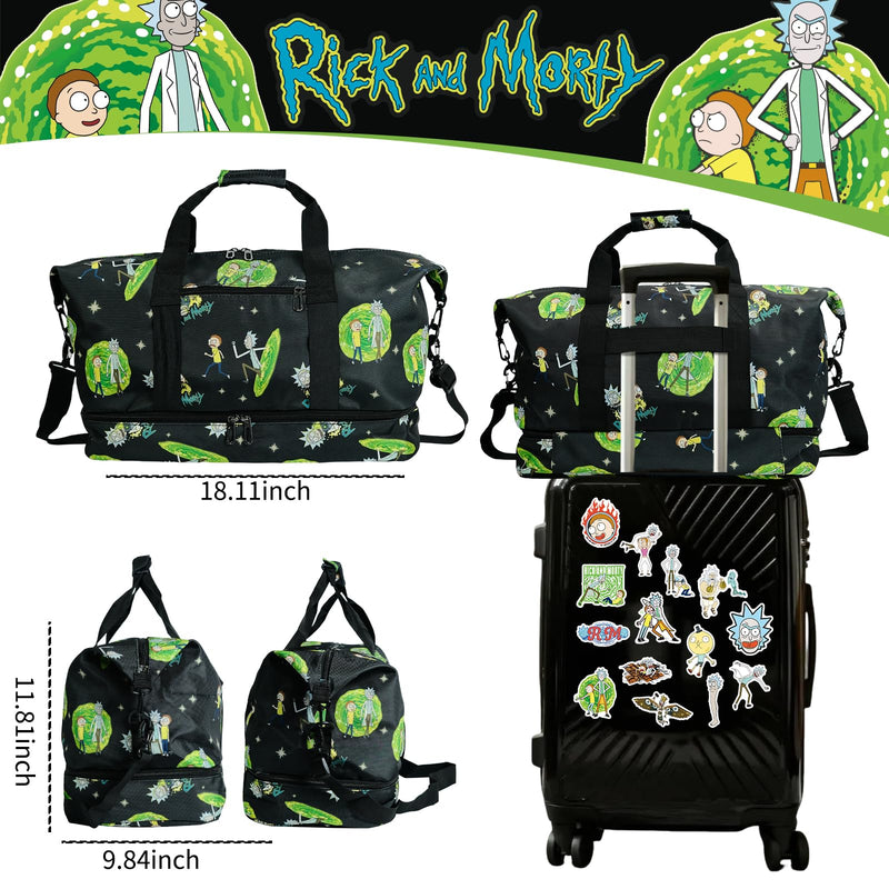 Fashion Travel Duffle Bag, Perfect for Travel, Gym, or Weekend Getaways | Durable Construction, Spacious Storage, Adjustable Shoulder Strap, Multiple Carrying Options RICKMORTY-0019
