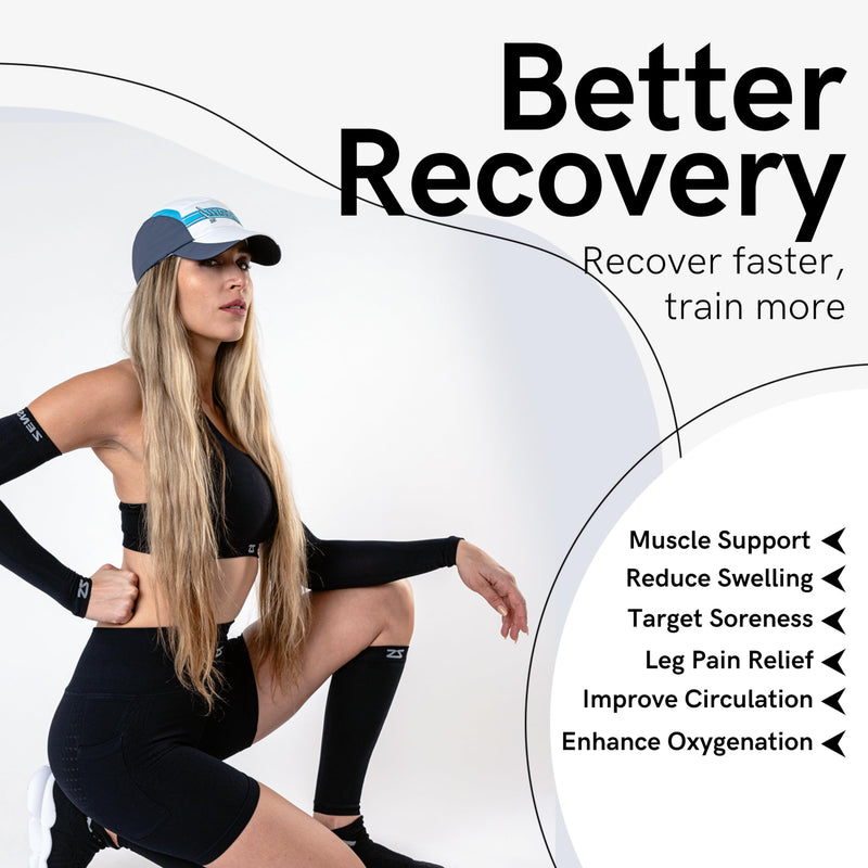 Zensah Running Leg Compression Sleeves - Shin Splint, Calf Compression Sleeve Men and Women Small-Medium White