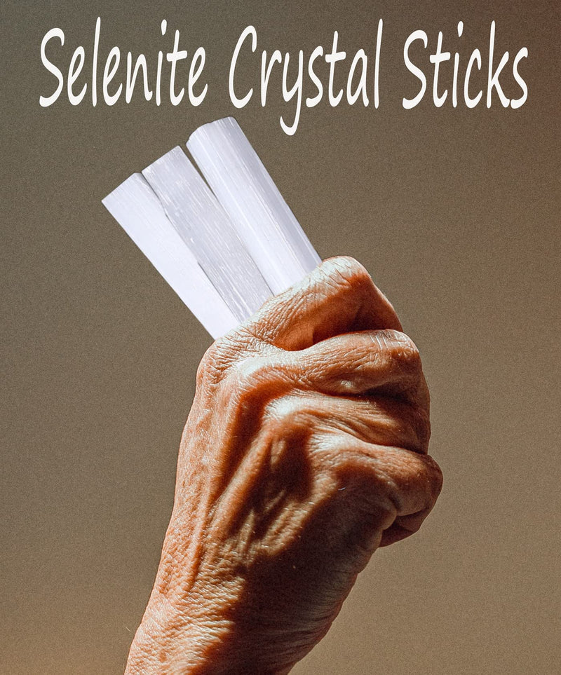 [Australia] - XIANNVXI 4 Inches Selenite Sticks 12PC Large Selenite Crystal Wands White Raw Rough Crystals Bulk for Healing Reiki Metaphysical Energy Drawing Protection Wiccan Altar Supplies 4 Inch-12pc 
