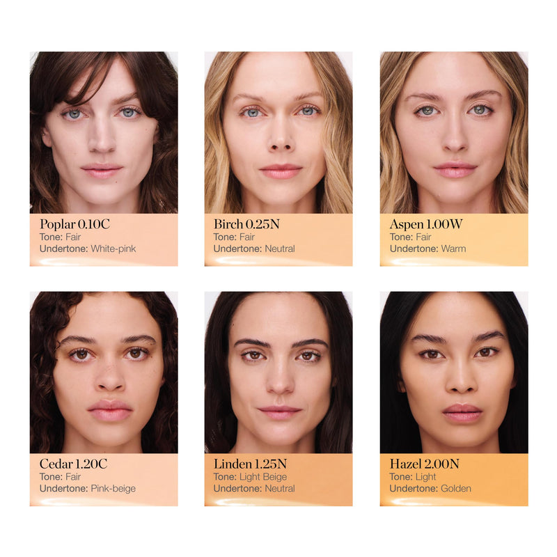 Ogee Complexion Perfecting Liquid Foundation - Linden 1.25N | Lightweight Tinted Moisturizer, Light Beige, Neutral Undertone, with Vitamin C & Jojoba Oil, Certified Organic & Made in USA Linden 1.25N - Light Beige, Neutral Undertones