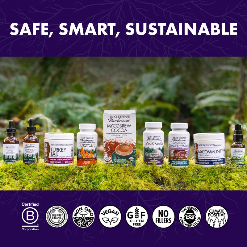 [Australia] - Host Defense Stamets 7 Mushroom Powder - 7 Species Blend - Mushroom Supplement for Immune Support with Royal Sun Blazei, Cordyceps, Reishi, Maitake, Lion's Mane, Chaga & Mesima - 7 oz (133 Servings)* 7 Ounce (Pack of 1) 