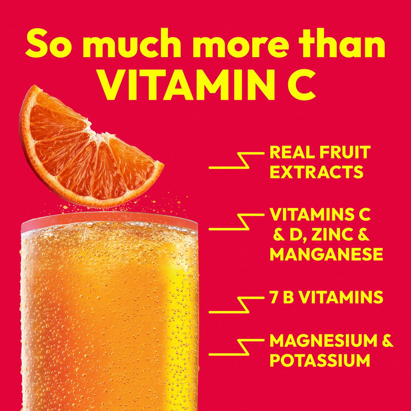 Emergen-C 1000mg Vitamin C Immune Support Powder, Tangerine, 30 ct | B Vitamins for Energy, Zinc and Manganese, Vitamin D, Electrolytes, Natural Flavor, Dissolves Quick 9.9 Ounce (Pack of 1)