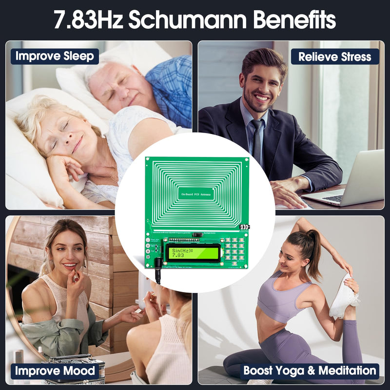 [Australia] - Adjustable Schumann Resonance Generator (0.01Hz-20kHz) | Healing Frequency Generator, Rife Machine, 7.83Hz Sleep Aid, Stress Relief, Relaxation, Meditation & Yoga Enhancer, USB Powered 