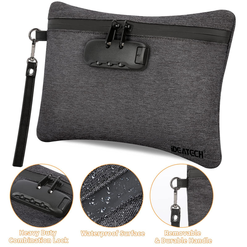 [Australia] - Smell Proof Bag, Dog-Tested Smell Proof Containers with Lock, Smell Proof Stash Bag, Money Safe Organizer, Odor Proof Case Storage Bags for Your Accessories, Smell Proof Pouch Gifts BLack 