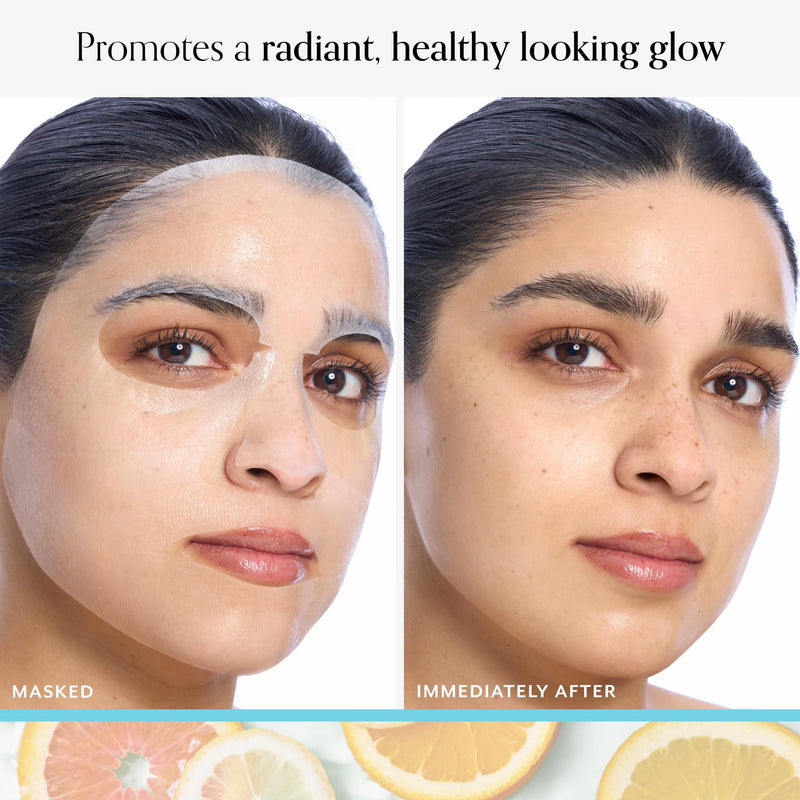 Bliss Vitamin C & Niacinamide Brightening Sheet Mask - Vegan & Paraben-Free Vitamin C & Niacinamide Masks