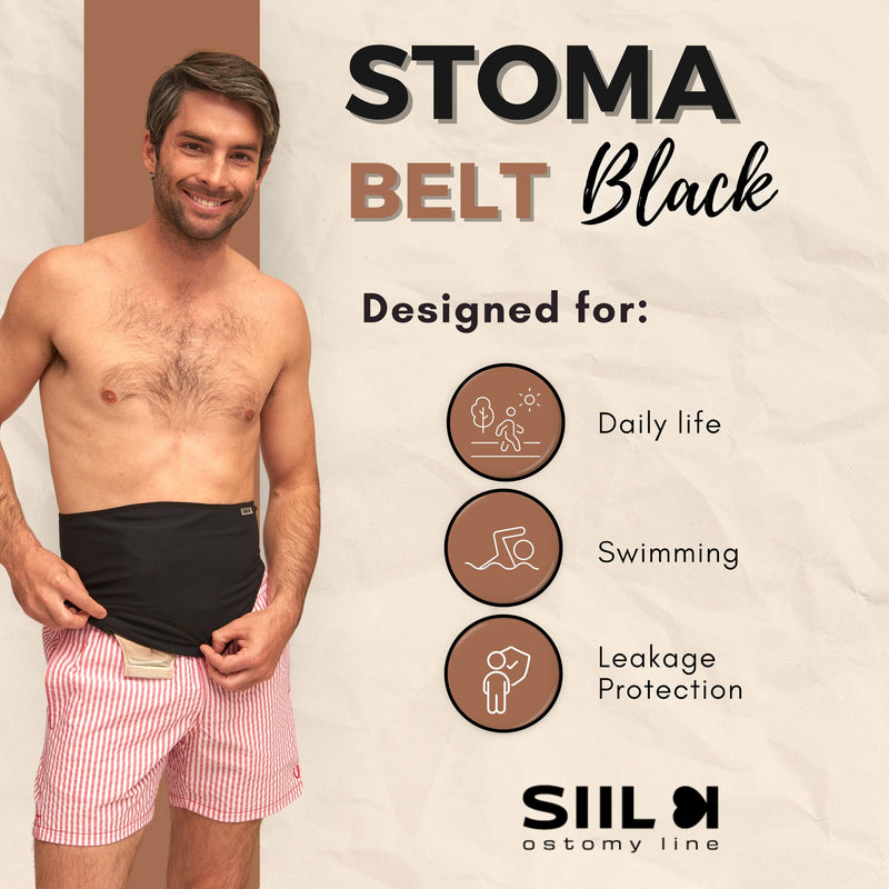 [Australia] - SIIL Ostomy Belt for Men & Women | FSA & FHA Approved | Premium Ostomy Bag Covers | Sports & Swimming | Colostomy Belts, Illeostomy Covers | Ostomy Wrap (Improved Zipper & Velcros) Made in EU Medium 