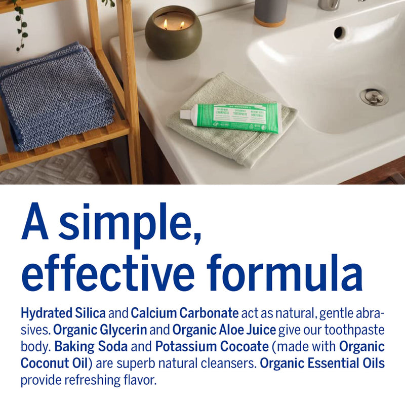 Dr. Bronner’s - All-One Toothpaste Variety Pack - Peppermint & Spearmint, 70% Organic Ingredients, Fluoride-Free, Helps Freshen Breath, Vegan (5oz, 2-Pack) 5 Ounce (Pack of 2)