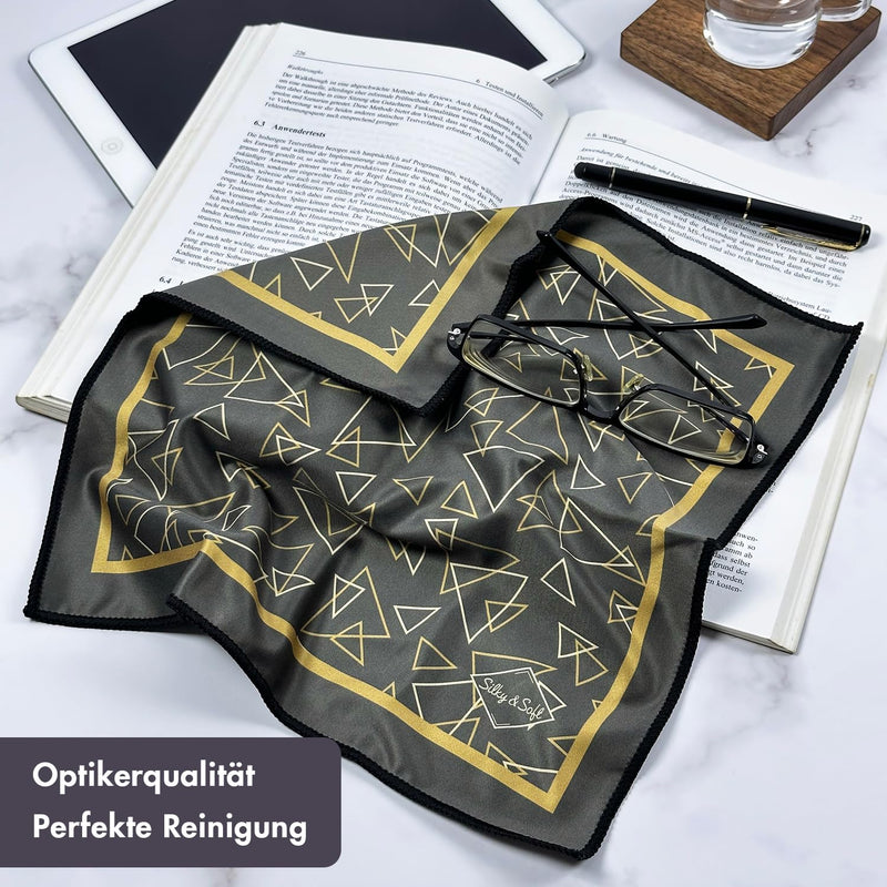 [Australia] - POPNWOW microfiber cleaning cloth, glasses cleaning cloth optician quality 30x30cm, microfiber cleaning cloths cleaning cloths for glasses, camera, lens, cell phone, tablet, display, glass (Delta) Delta 