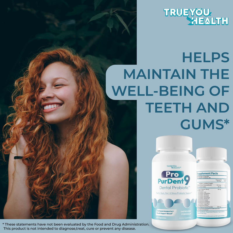 [Australia] - Pro PurDent9 Dental Probiotic - Our Best Dental Probiotics for Teeth and Gums - Mouth Probiotic - Boost Oral Health - Sinus Ear Nose Throat Probiotics - Teeth Supplement - Gum Health Supplements 