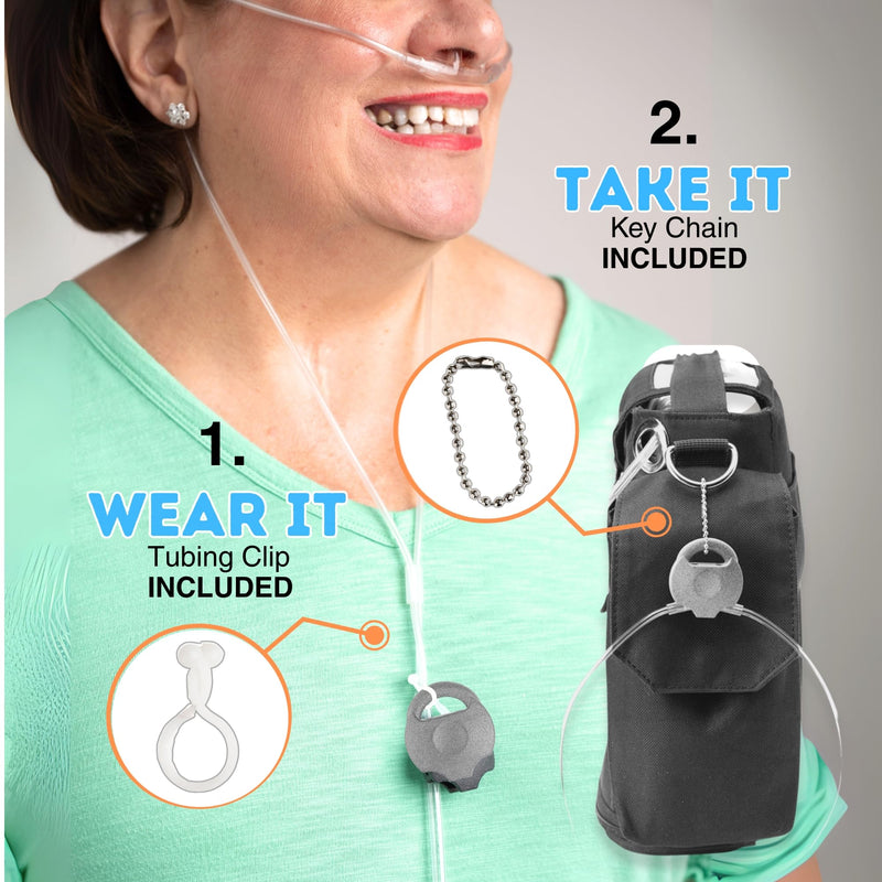 [Australia] - Oxygen Nasal Cannula Protective Cover Accessory, Hose Holder for Portable Concentrator Machine Tubing, Tank, or CPAP, Keeps Tube Nose Piece Off Floor (One Pack) One Pack 