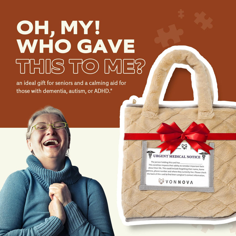 [Australia] - VonNova Fidget Blanket - Dementia Products for Elderly - Fidget Blanket for Adults with Dementia - Alzheimers Activities - Lap Blankets for Elderly - Busy Board 