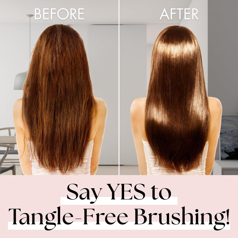 Lily England Detangler Brush & Comb Set - Lightweight Wide Tooth Detangling Tool for Women & Kids - Smooths Curly, Straight, Dry, Fine, & Thick Hair, Purple Mermaid 2 Pack