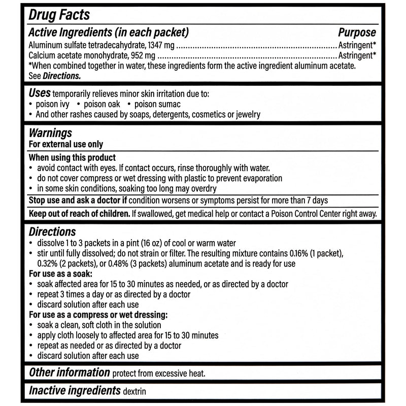 Domeboro Medicated Soak Rash Relief (Burow’s Solution), 12 Count (Pack of 1) - Packaging May Vary | Medicated soak powder helps relieve rash, dermatitis and poison ivy irritation with Burow's solution packets. 12 Count (Pack of 1)