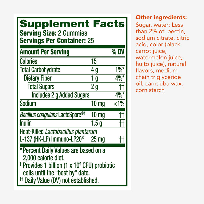 [Australia] - Align Probiotic, 3-in-1 Biotic Gummies, Prebiotic + Probiotic + Postbiotic, #1 Doctor Recommended Probiotic Brand‚Ä°, Helps Relieve Occasional Bloating*, BlackBerry Flavor, 50 Gummies 
