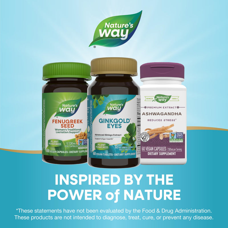 [Australia] - Nature's Way Ginkgold Eyes, Gingko Biloba Supplement for Adults, Supports Eye Health*, Gluten Free, 60mg Ginkgo Biloba Extract Per 2- Tablet Serving, 60 Tablets (Packaging May Vary) 