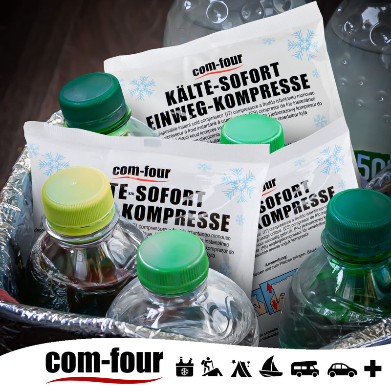 [Australia] - com-four® 20x disposable cold instant compress for kinking 15 x 23 cm, cold pack for immediate cooling, cold pack for first aid measures, cooling pad for external use (20 pieces - 15x23cm) 20 pieces - 15x23cm 