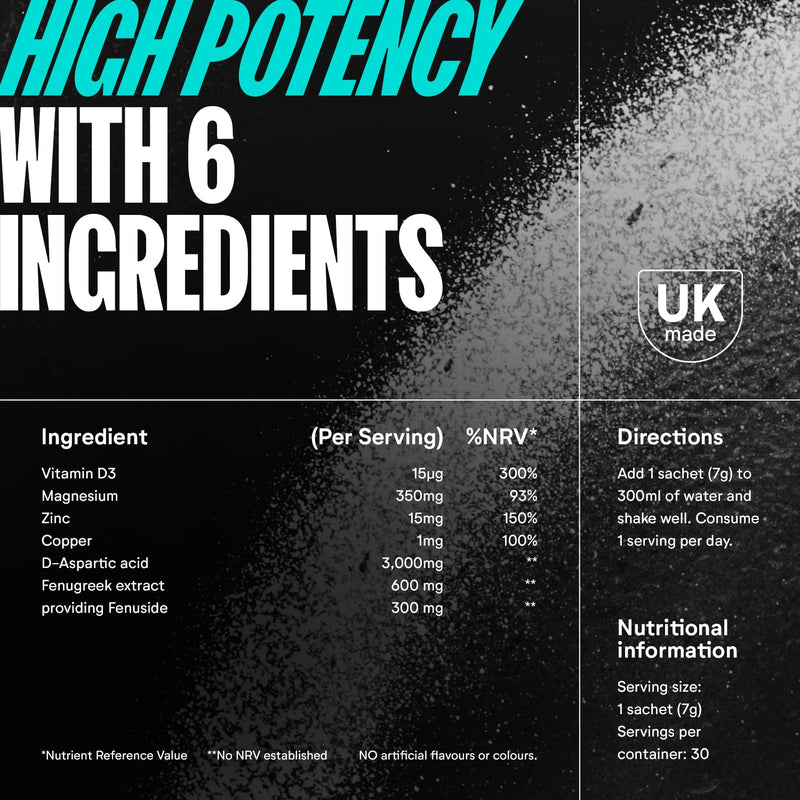 High Strength Testosterone Supplements for Men - Anabolic Supplement to Enhance Male Testosterone Levels Muscle Growth Strength Training & Reduces Fatigue - Daily Dietary Supplement - Berry Flavour