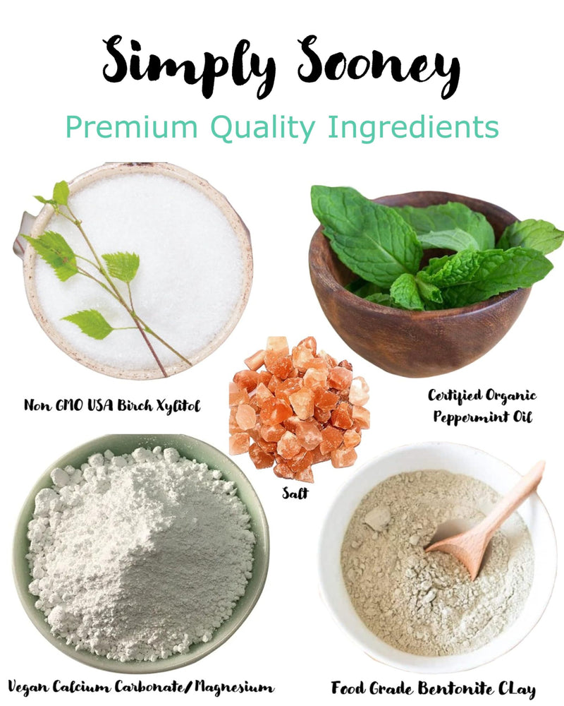[Australia] - Simply Sooney Remineralizing Vegan Mineral Tooth Powder I Peppermint Nano-hydroxyapatite Formula I Natural Whitening I Stronger Teeth 1.5oz (1.5 oz jar) 