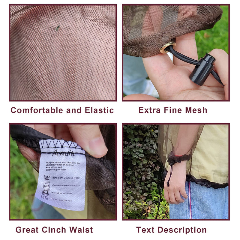 [Australia] - Aventik No-See-Um Mesh Youth Mosquito Jacket, Youth Mosquito Pants M&L Super Light, Keep Safe Cool, UV Protection Medium-Large 