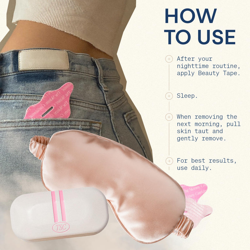 [Australia] - The Skinny Confidential Beauty Tape for Sleeping - Beauty Tape for Snoring Promotes Sculpted Jawline, Brighter Eyes, & Energy - Lip Plumping Sleep Beauty Tape Supports Stronger Chin Profile (30 Count) 