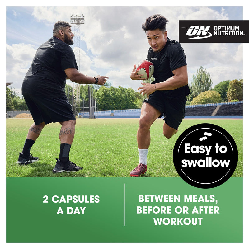 Optimum Nutrition BCAA Capsules, Amino Acids Tablets, 1000 mg of Essential Amino Acids BCAAs with L-Leucine, L-Isoleucine and L-Valine, Unflavoured, BCAA Supplements, 100 Servings, 200 Capsules