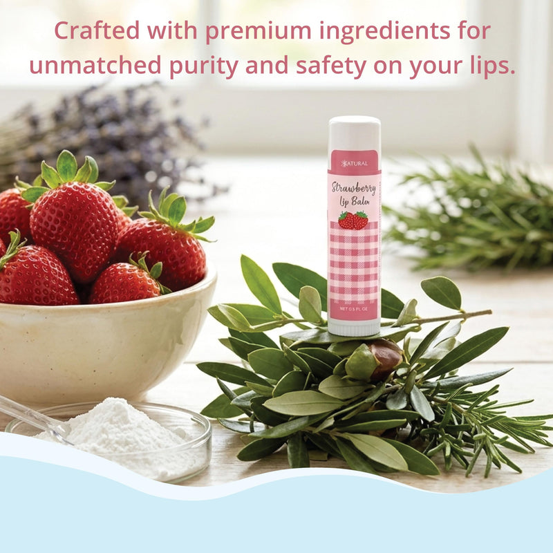 Zatural Strawberry Lip Balm with Shea Butter, Jojoba Oil, Lysine Large 0.5oz - Plant-Based Moisture with Rosehip and Vitamin E - Travel Friendly Natural Lip Care - 0.5oz (2 Pack) 2 Pack
