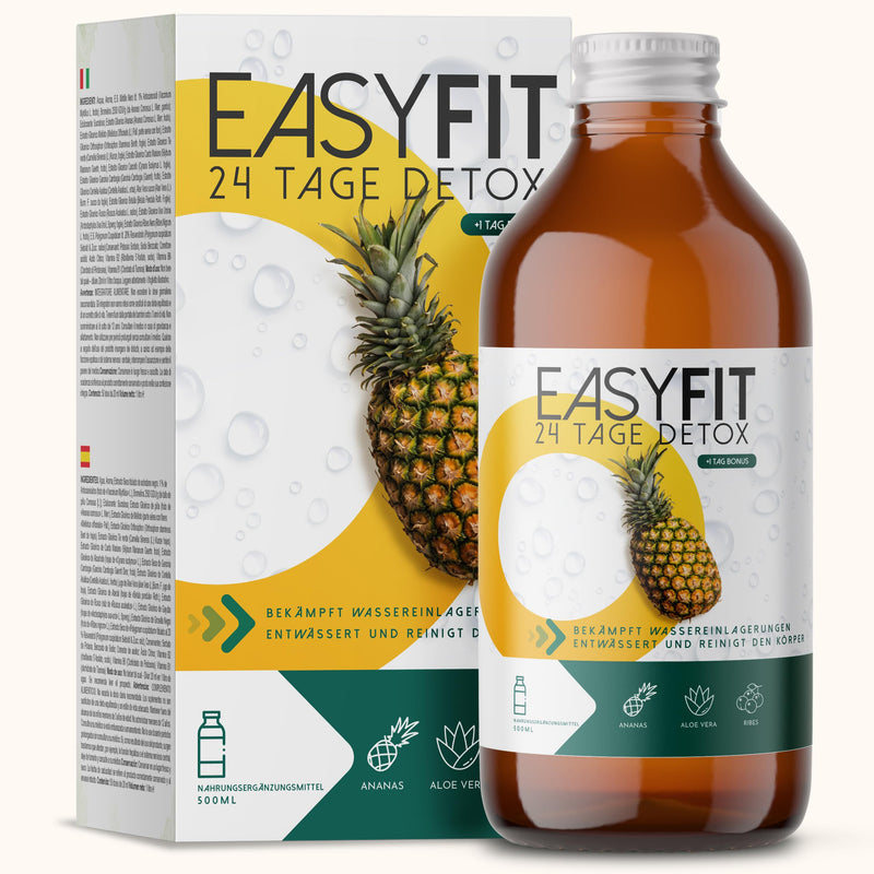 [Australia] - EASYFIT® DETOX (DETOX DRAINAGE DIET INCLUDED) - 500 ml | detox treatment | Detox Ku with bromelain, aloe juice, centella asiatica, milk thistle and orthosiphon | Liver - detox test winner 