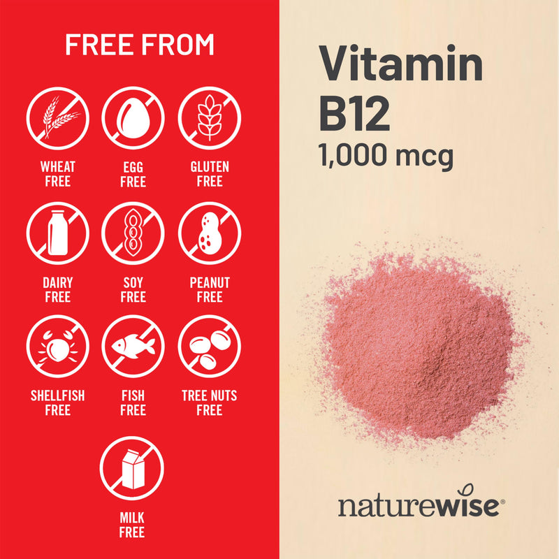 NatureWise Vitamin B12 1000 mcg - Dietary Supplement for Supporting Energy Metabolism, Mental Clarity, Nervous System Health - Easy-to-Swallow, Soy & Gluten-Free - 60 Softgels[60-Day Supply] Unflavored 60 Count (Pack of 1)