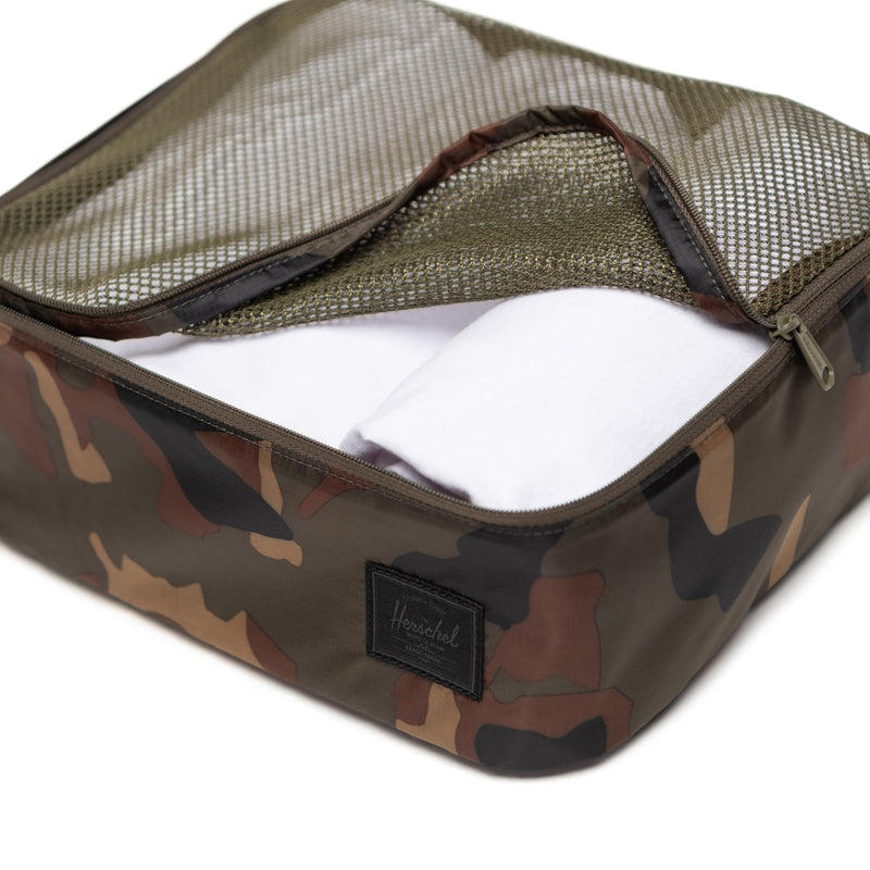 Herschel Supply Co. Kyoto Packing Cubes, Woodland Camo/Black Label