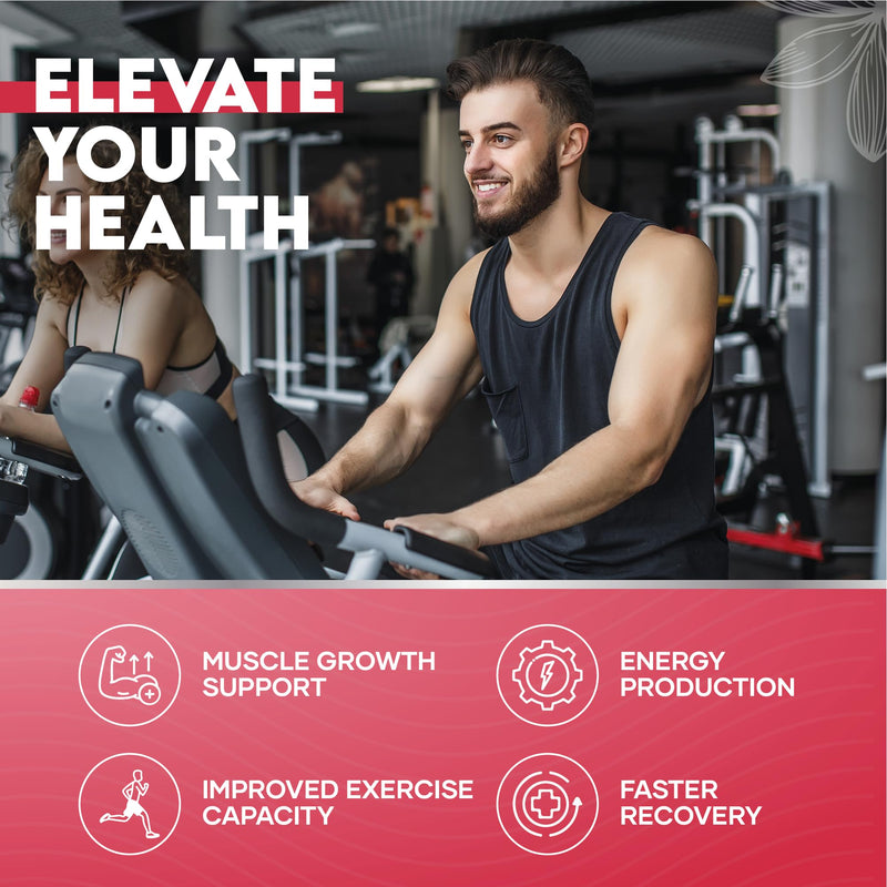 Creatine Gummies - 4000mg Muscle Growth Support - Delicious Strawberry Flavor - Convenient 30-Day Supply (60 Gummies) - Non-GMO, Gluten-Free - Natural Ingredients