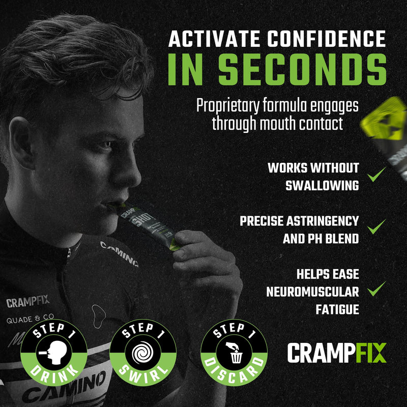 Crampfix QuickFix Shot Sachets - Fast & Effective Relief from Muscle Cramp (15 x 20ml Packets) (Lemon) Lemon