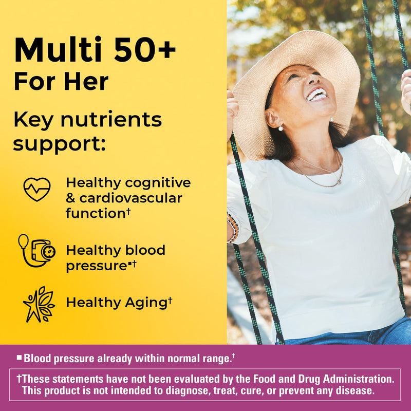Nature Made Multivitamin for Women 50+ No Iron, 90 Tablets 90 Count (Pack of 1)