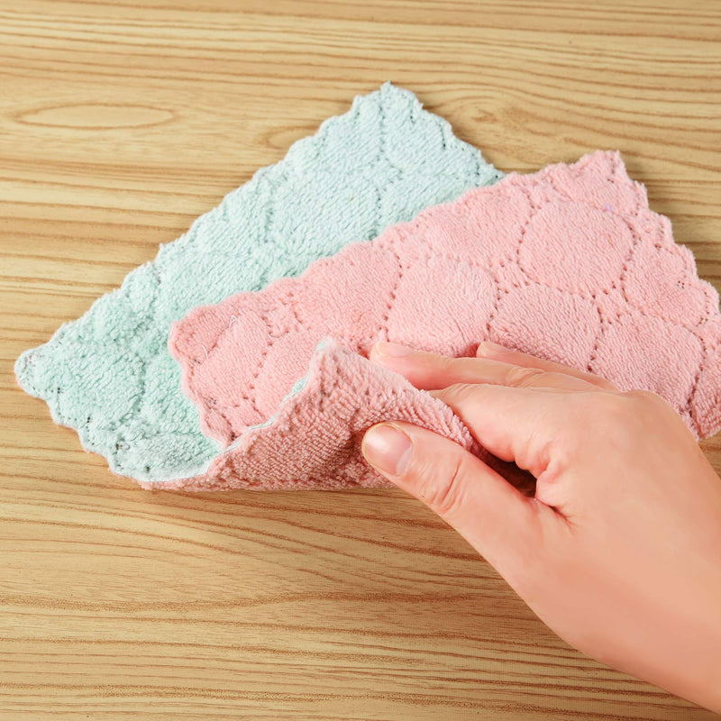 [Australia] - Microfiber Cleaning Cloth, Kitchen Towels, Double-Sided Microfiber Towel Lint Free Highly Absorbent Multi-Purpose Dust and Dirty Cleaning Supplies for Kitchen Car Cleaning. Pack of 12 6.1x10.4 Inch (Pack of 12) Green 