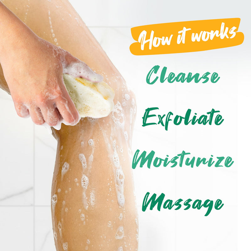 Spongeables Exfoliating Body Wash in a 20+ Wash Sponge, Vitamin C, 1 Count 1 Count (Pack of 1)