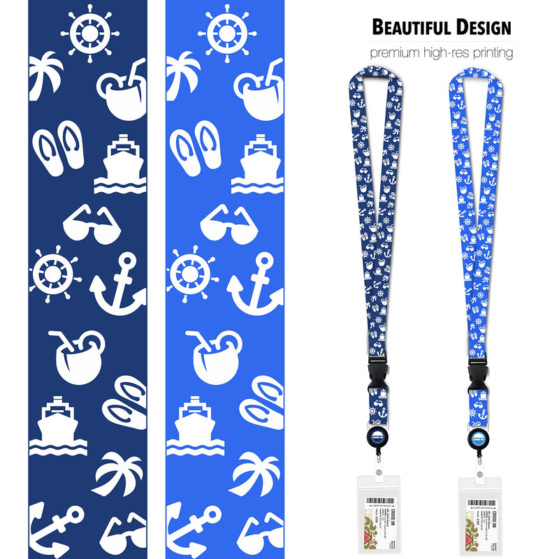 Disney Cruise Essentials (4 Items) Luggage Tag Holders, Night Light, Towel Bands & Cruise Lanyards with Retractable Reel
